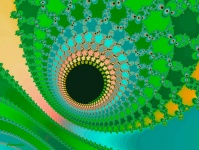 Fractal Spiral In A Green Colors