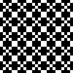 Geometric Squares Black White