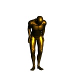 Golden Statue Bowing