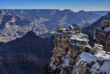 Grand Canyon Vista With Snow
