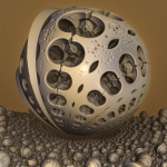 Gray Sphere With Holes
