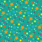 Green Colorful Stars Background