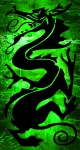 Green Dragon Panel Background