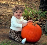 Happy Baby And Pumpkin