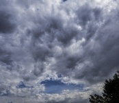 Large Gray Cumulus Clouds