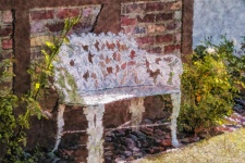 Oil Painting Of A Bench