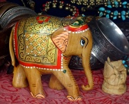 Ornamental Wooden Elephant