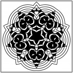 Pentagram Mystical Black-white