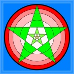 Pentagram Mystical Bright Colors