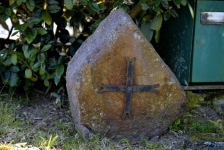 Stone And Wrought Iron Cross