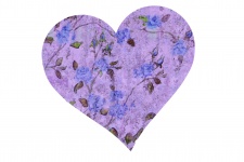Purple Floral Heart