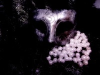Purple Mask Halloween Background