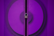 Purple Padlocked Cabinet