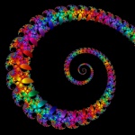 Rainbow Spiral On Black Background