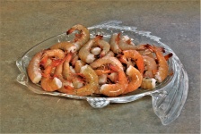 Raw Shrimp On Plate