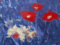 Red Flowers Oil Painting