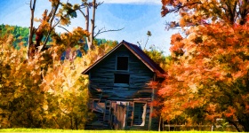 Shack In The Autumn