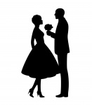 Silhouette, Lovers, Couple, Love