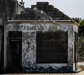 Skeleton Haunts Abandoned Building