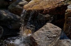 Small Waterfall Over Rocks