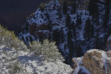 Snow Cliff Overlook Background