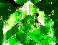 Triangle Green Modern Background