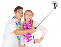 Vacation Couple Taking Selfie