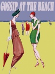 Vintage Woman Beach Illustration