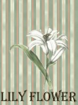 White Lily Vintage Wallpaper