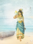 Woman Exotic Beach Painting