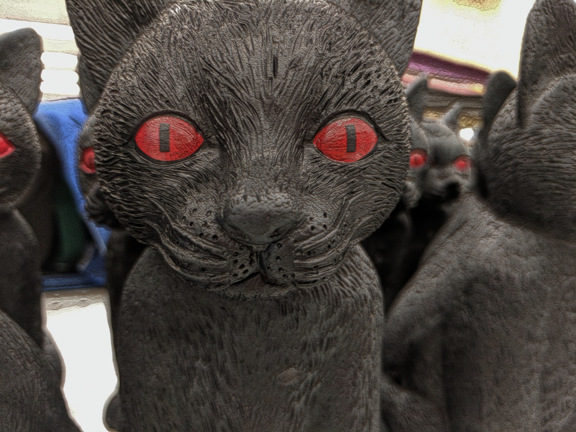 Black Cat With Red Eyes