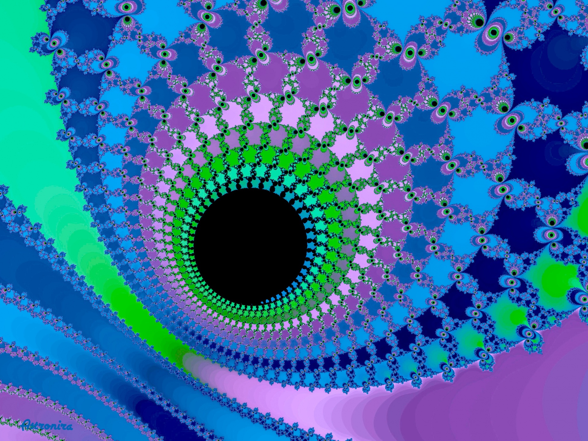 Fractal Spiral In A Bright Colors