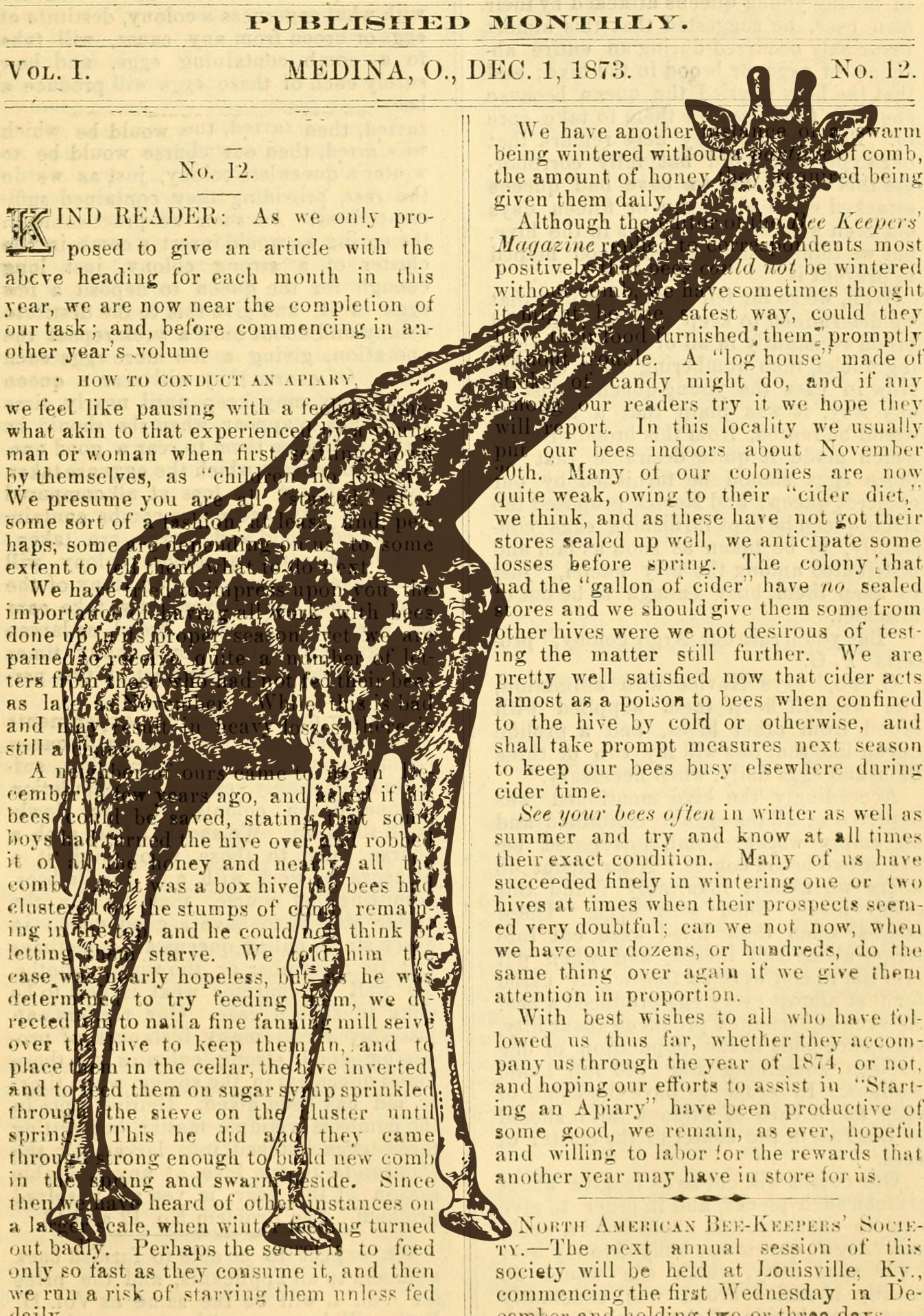 Giraffe Vintage Illustration