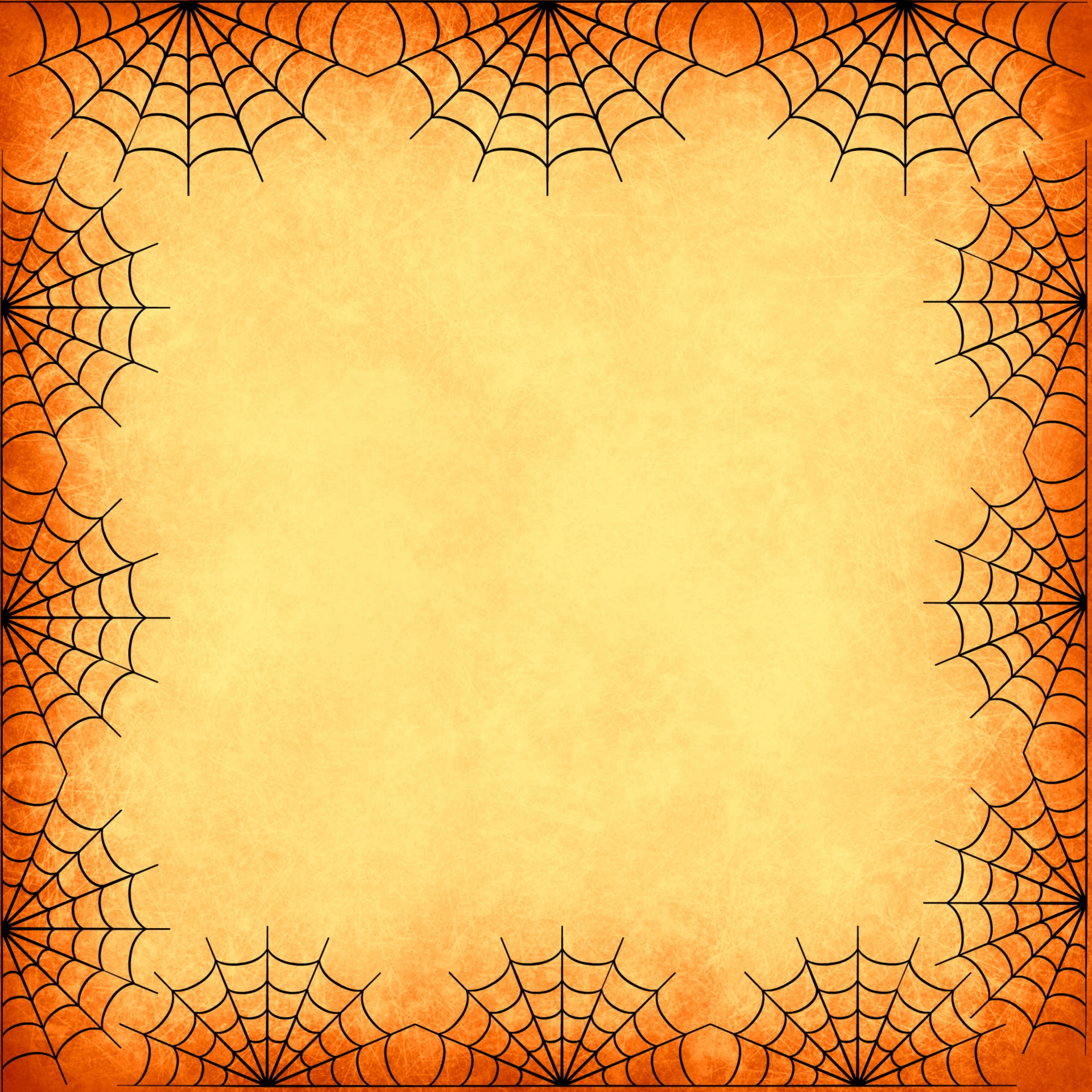 background wallpaper of parchment grunge paper with spider web border