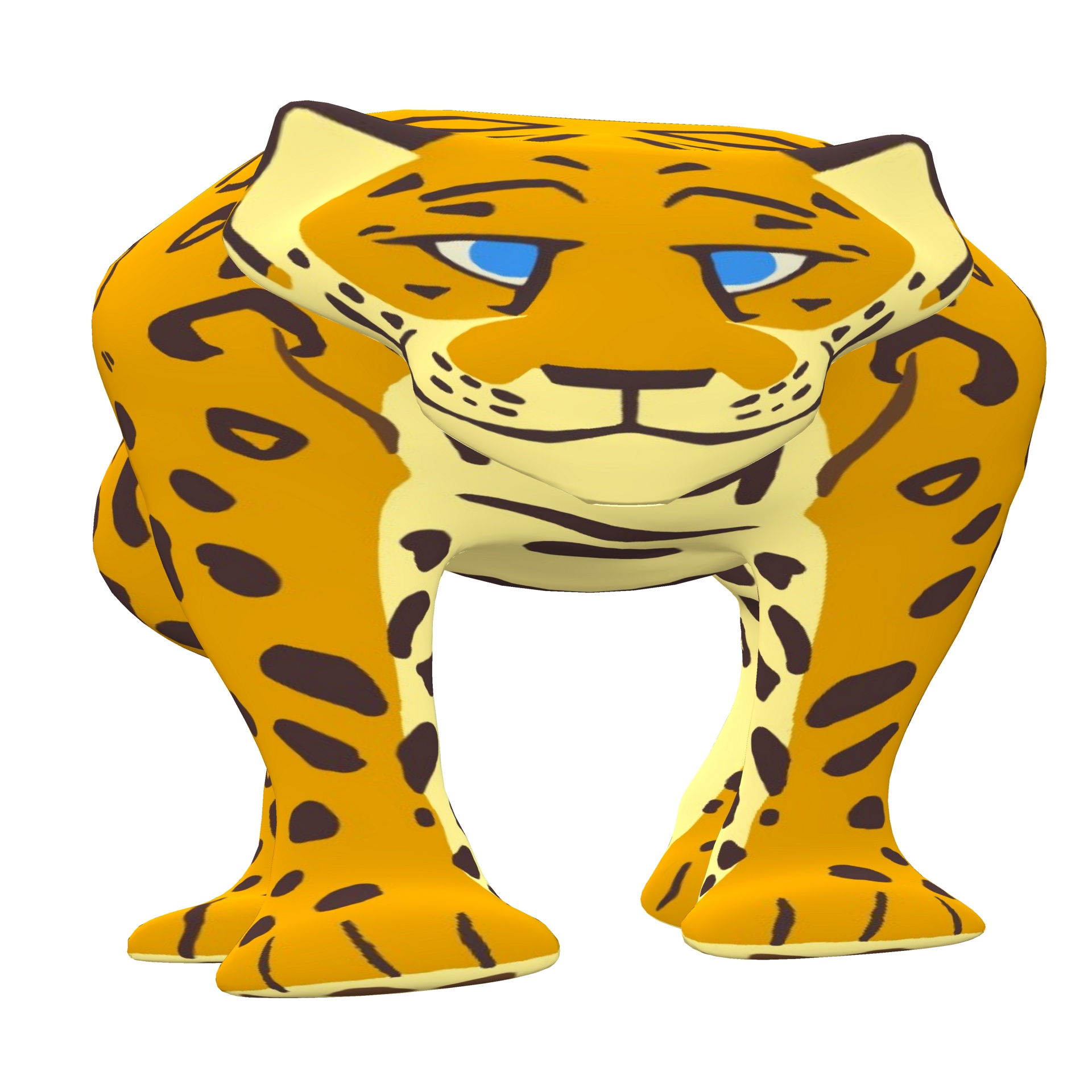 jaguar cartoon isolated on white background