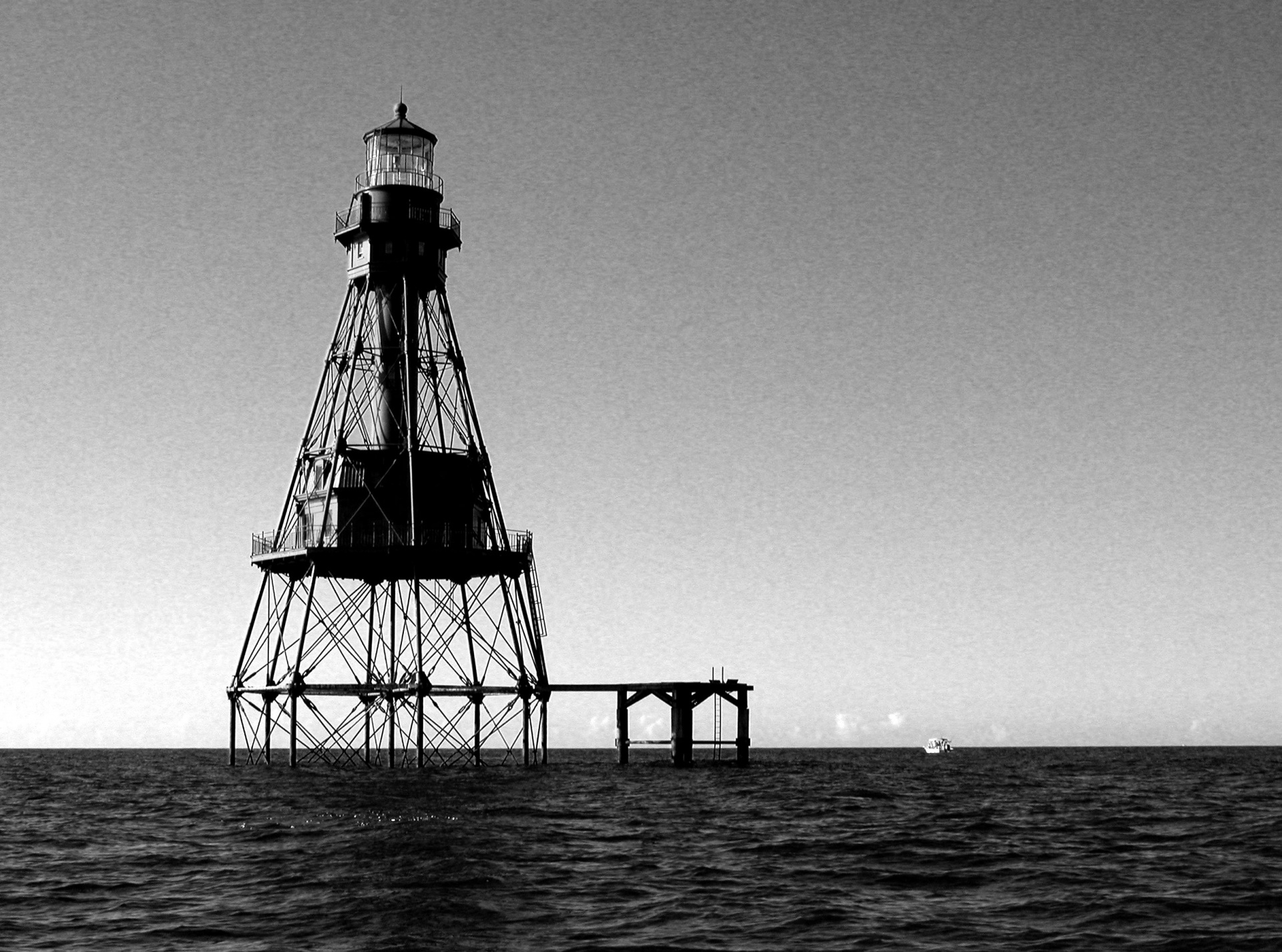 Light beacon on the ocean at Key West, Florida