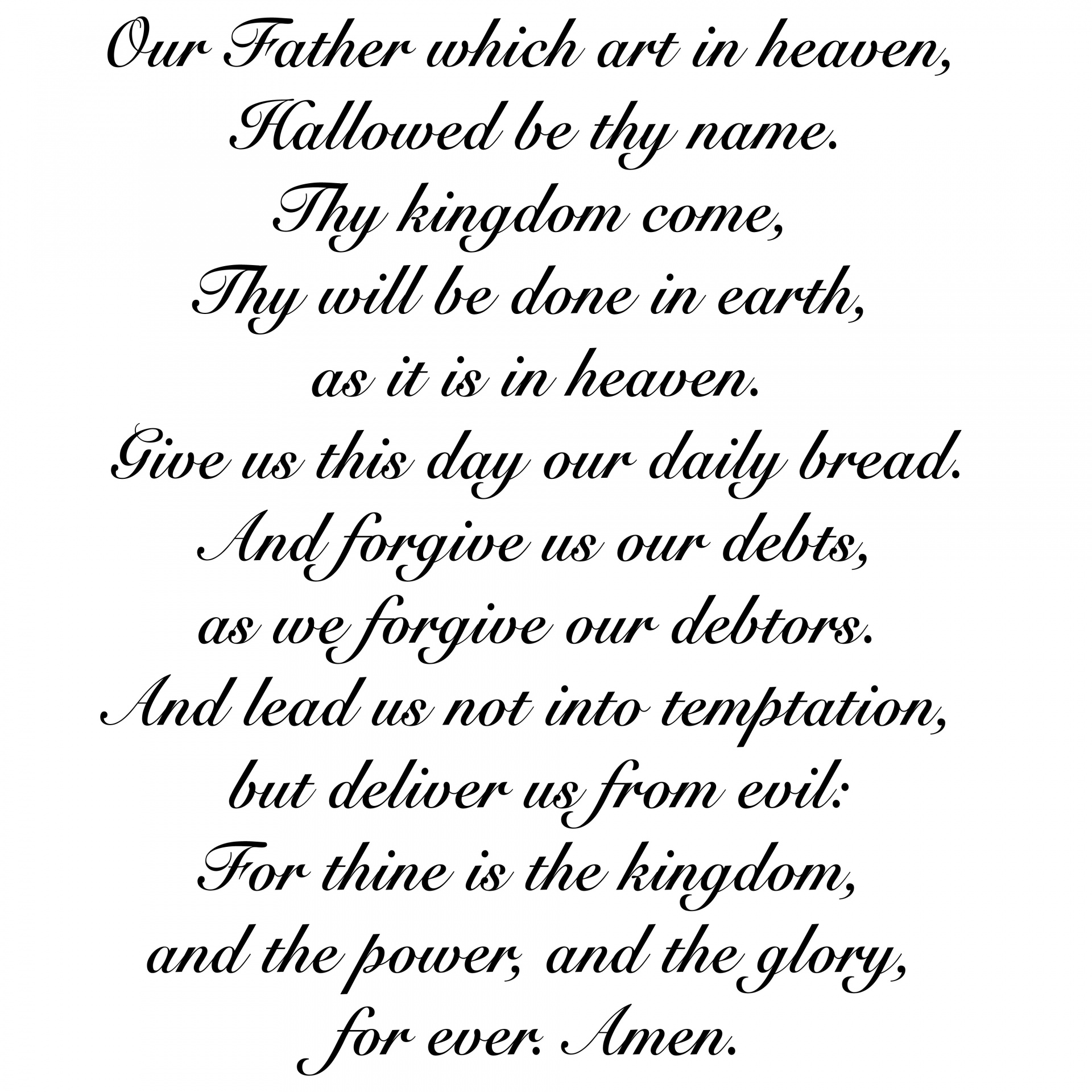 Lords Prayer Text