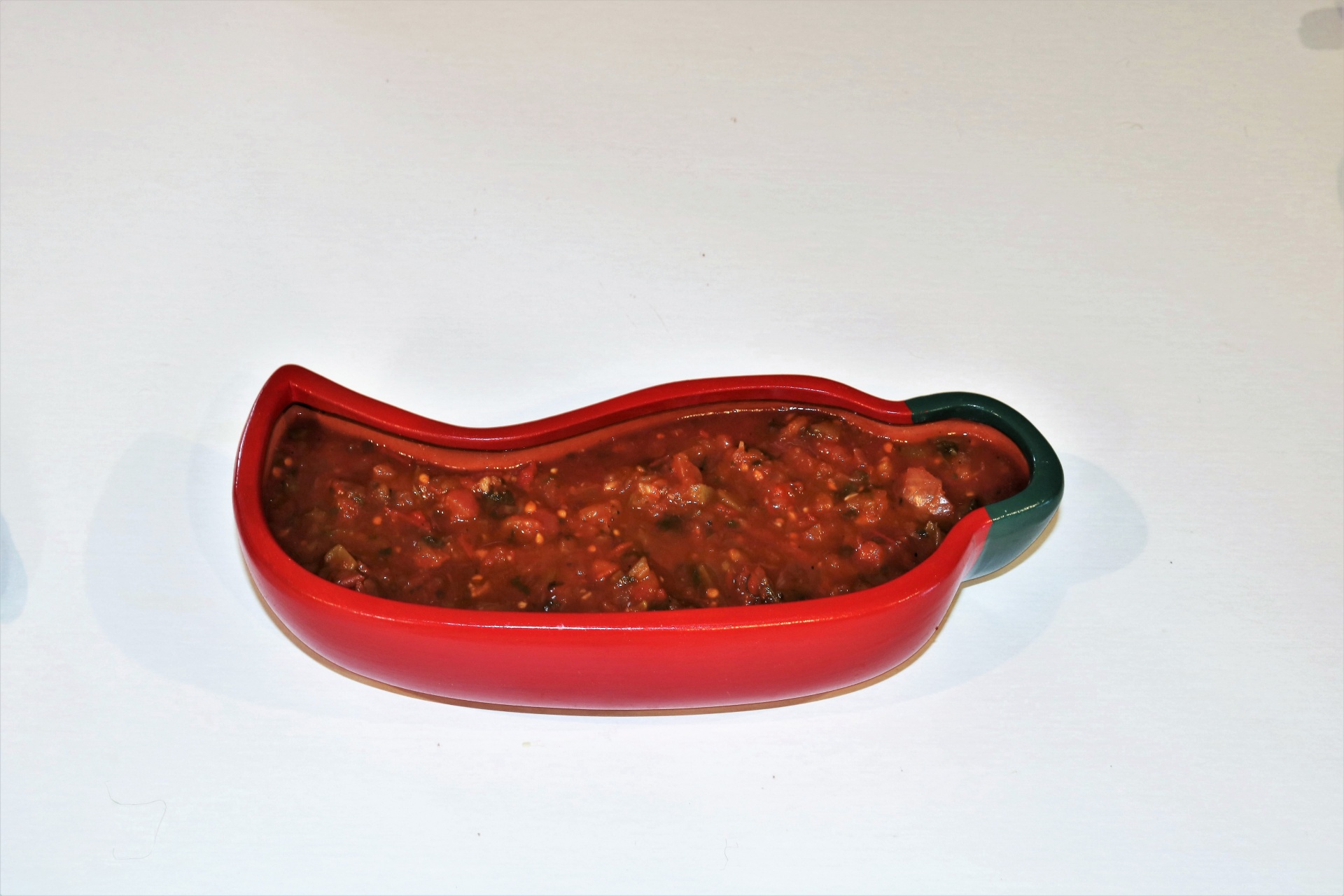 Picante Sauce In Chili Pepper Bowl