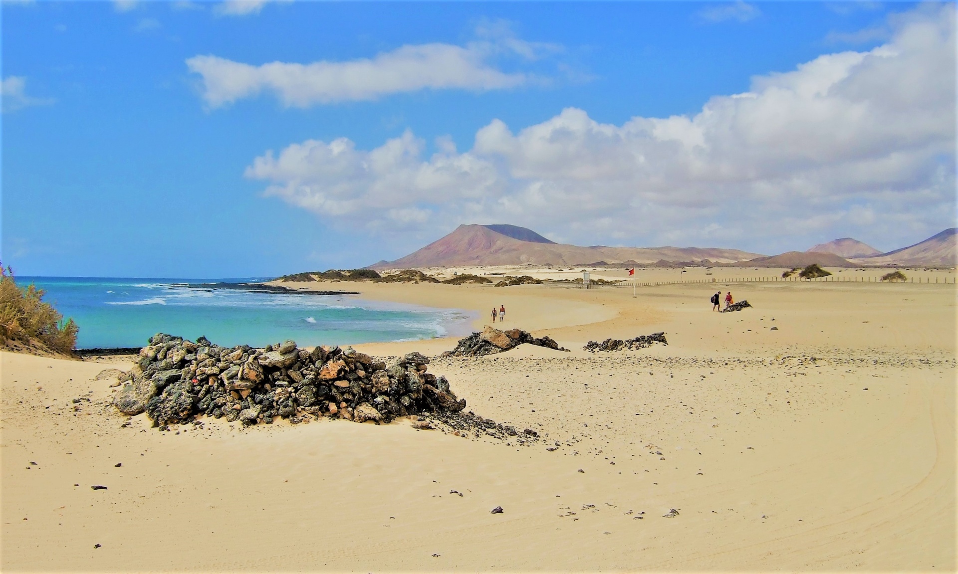 Playa del Moro at the Corralejo sand dunes area of Fuerteventura