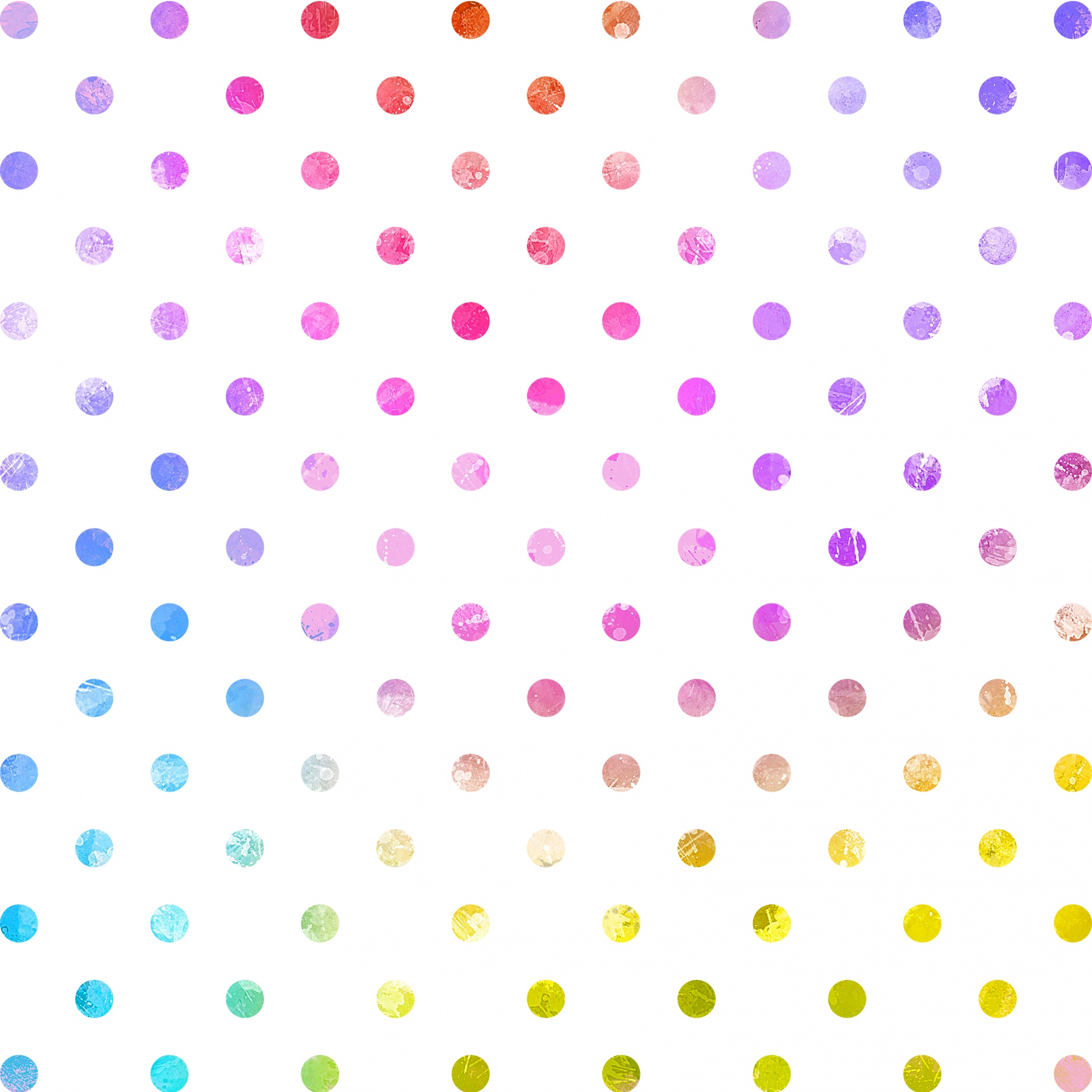 Colorful watercolor polka dots background wallpaper seamless pattern