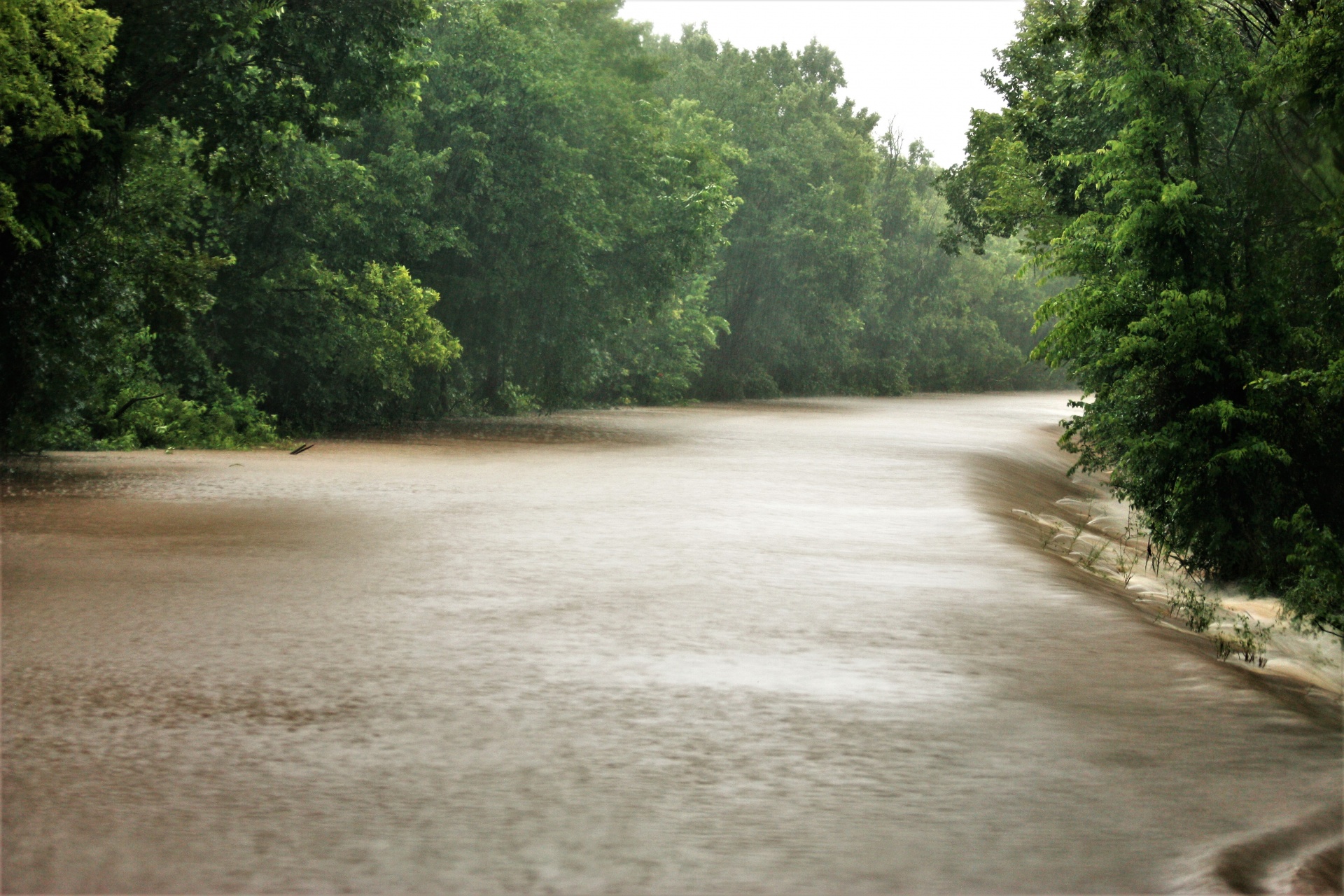 Rain Flooded Country Road