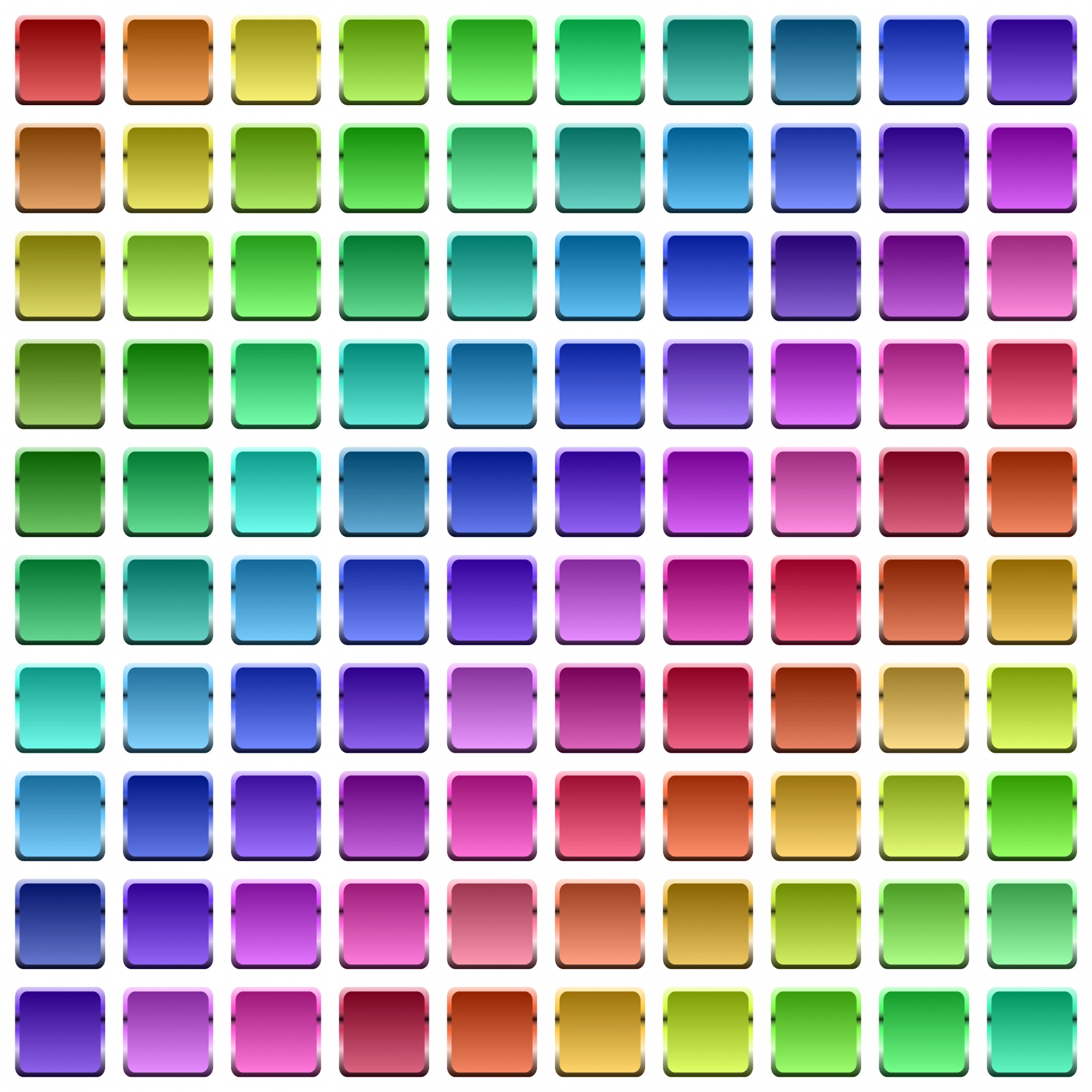 Rainbow Colors Chart