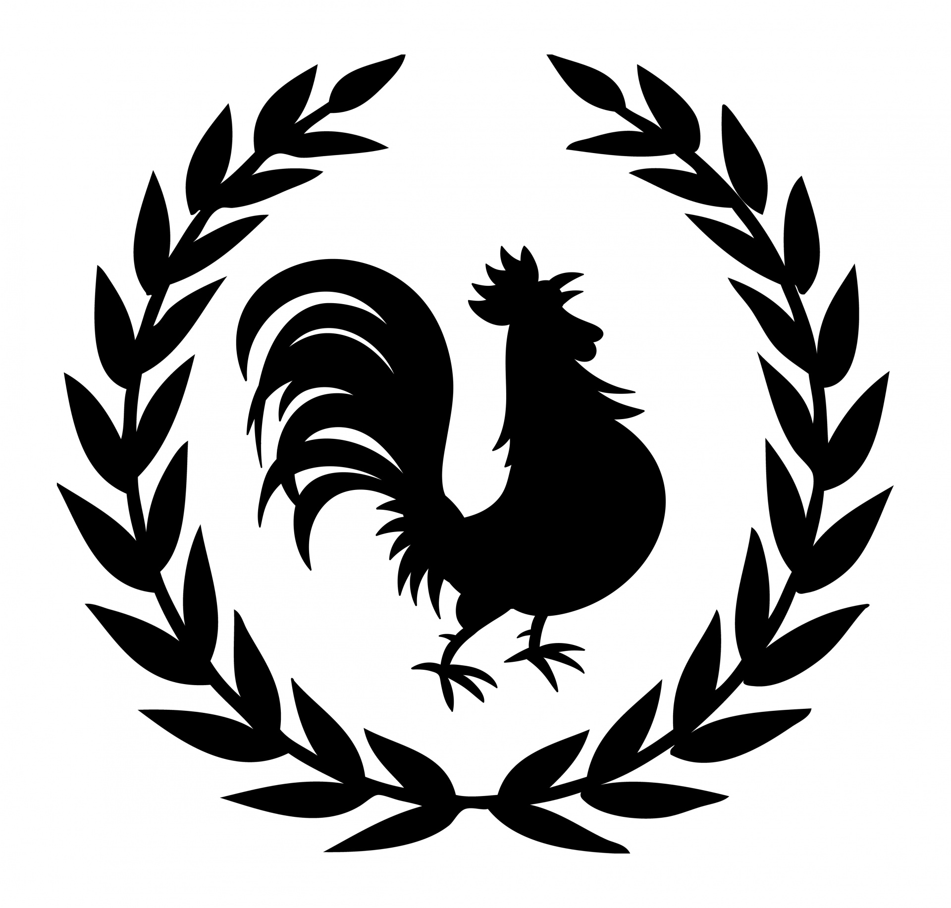 Rooster Logo Silhouette Clipart