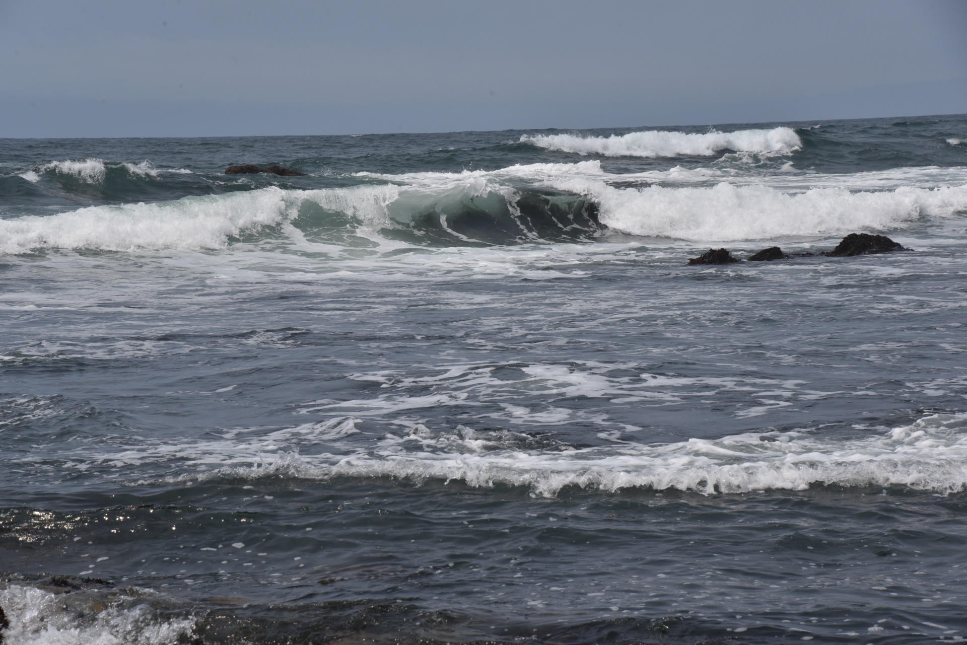 Small Waves At Asilomar Beach