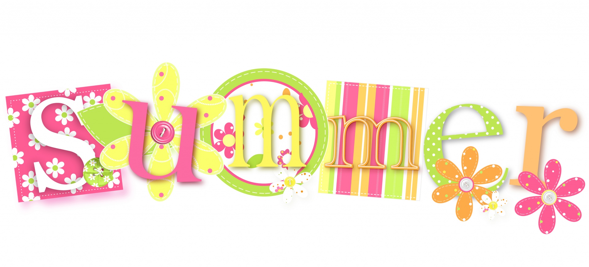 Summer Floral Text Background