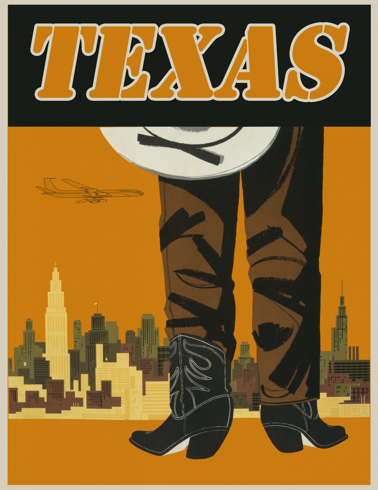 Vintage Travel Poster Texas Free Stock Photo - Public Domain Pictures