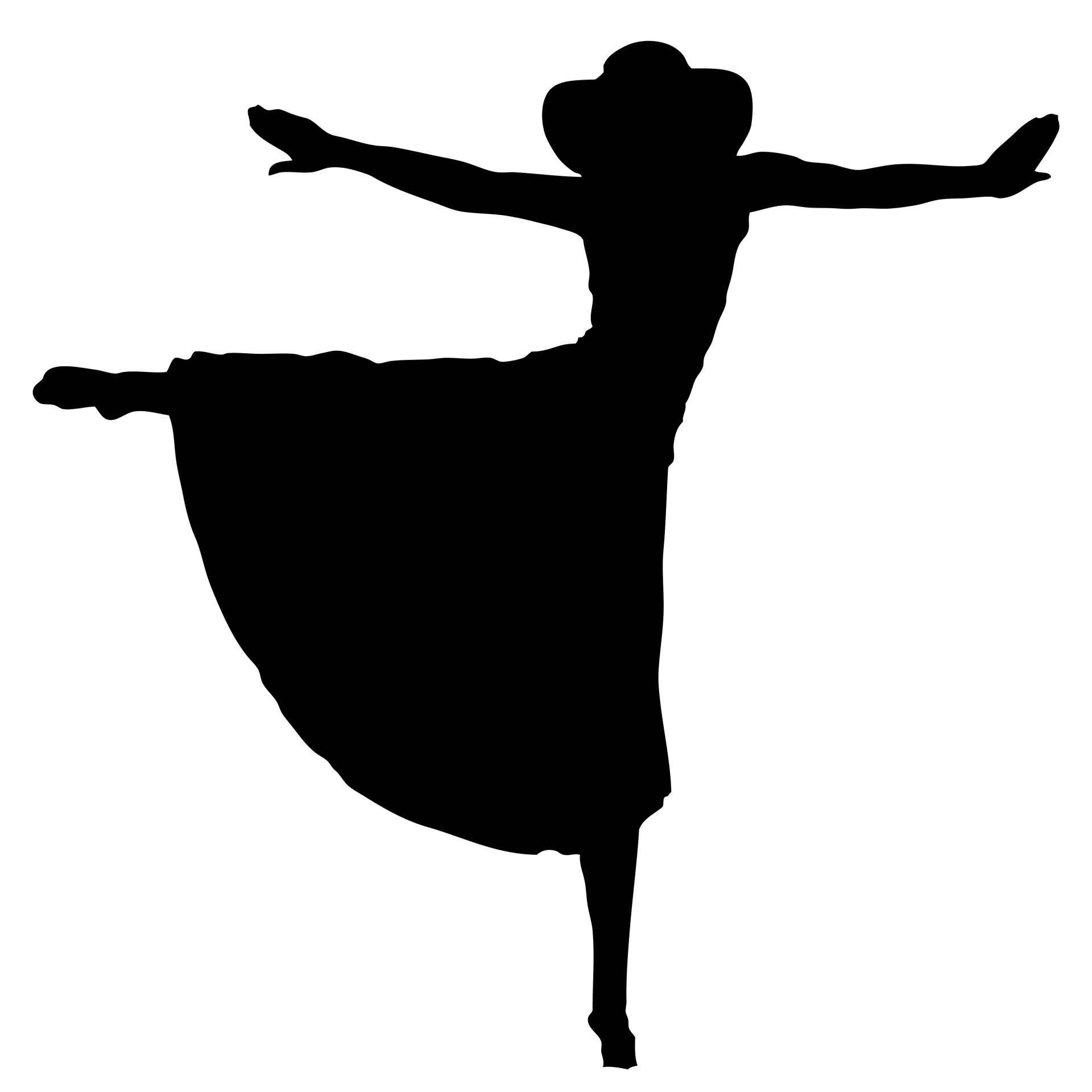 Woman Dancing Silhouette Clipart