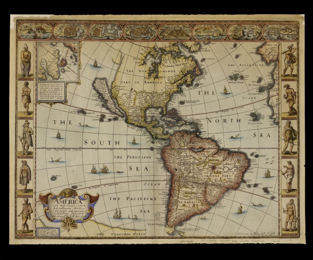 Starožitné mapy Ameriky Stock Fotka zdarma - Public Domain Pictures