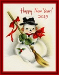 2019 New Year Snowman Card