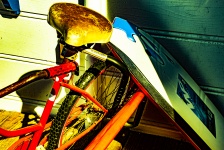 Bike And Surfboard